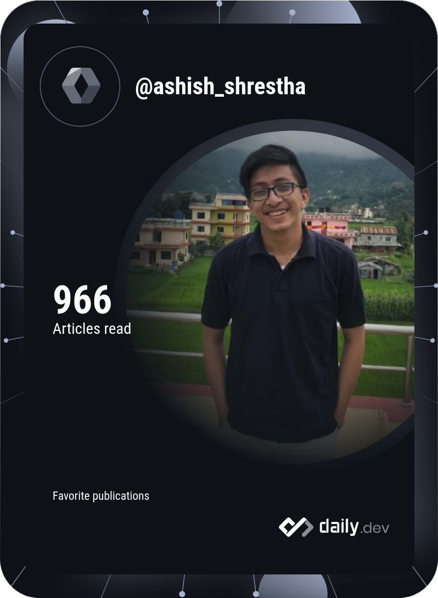 Ashish shrestha's Dev Card