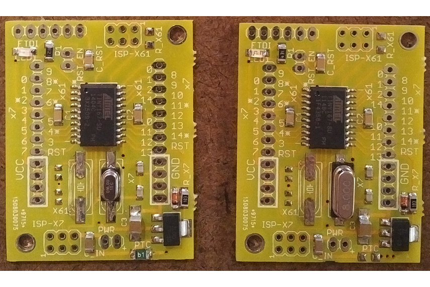 Picture of ATtiny167 boards