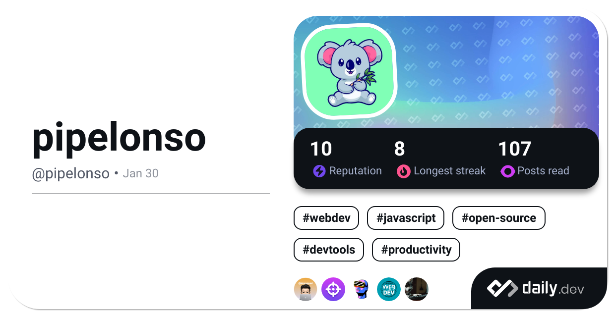 pipelonso's Dev Card