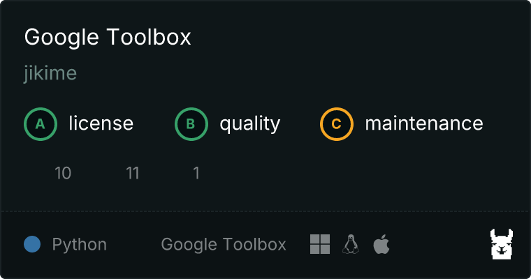 Google Toolbox MCP server