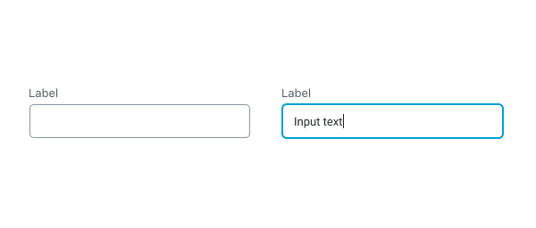 Unfilled and filled TextControl components