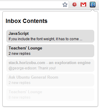 Chrome extension in action
