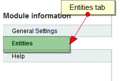 entities tab