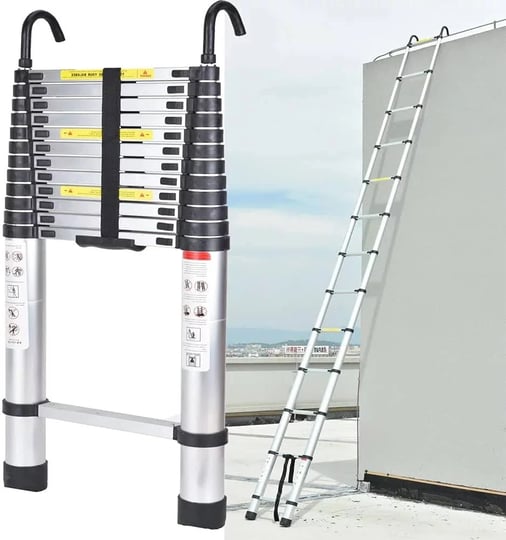 bowoshen-16-5ft-aluminum-telescoping-ladder2-detachable-hooks-multi-use-retractable-foldable-extensi-1