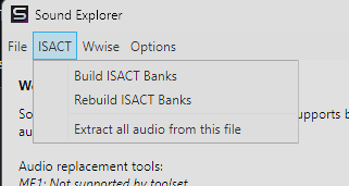 ISACT Menu