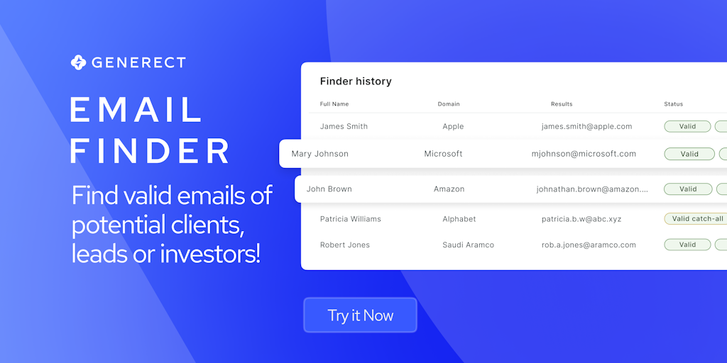 Generect Email Finder