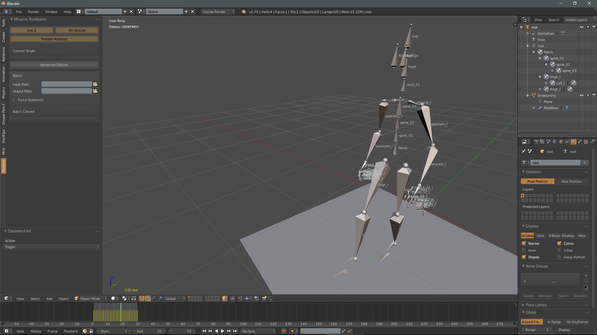 Blender Animation Output for Walk