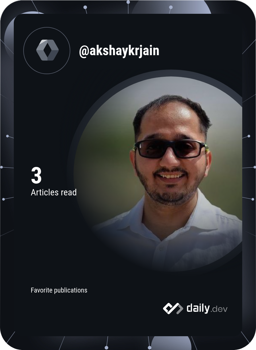 Akshay Jain's Dev Card