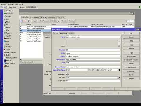 Mikrotik CA certificate