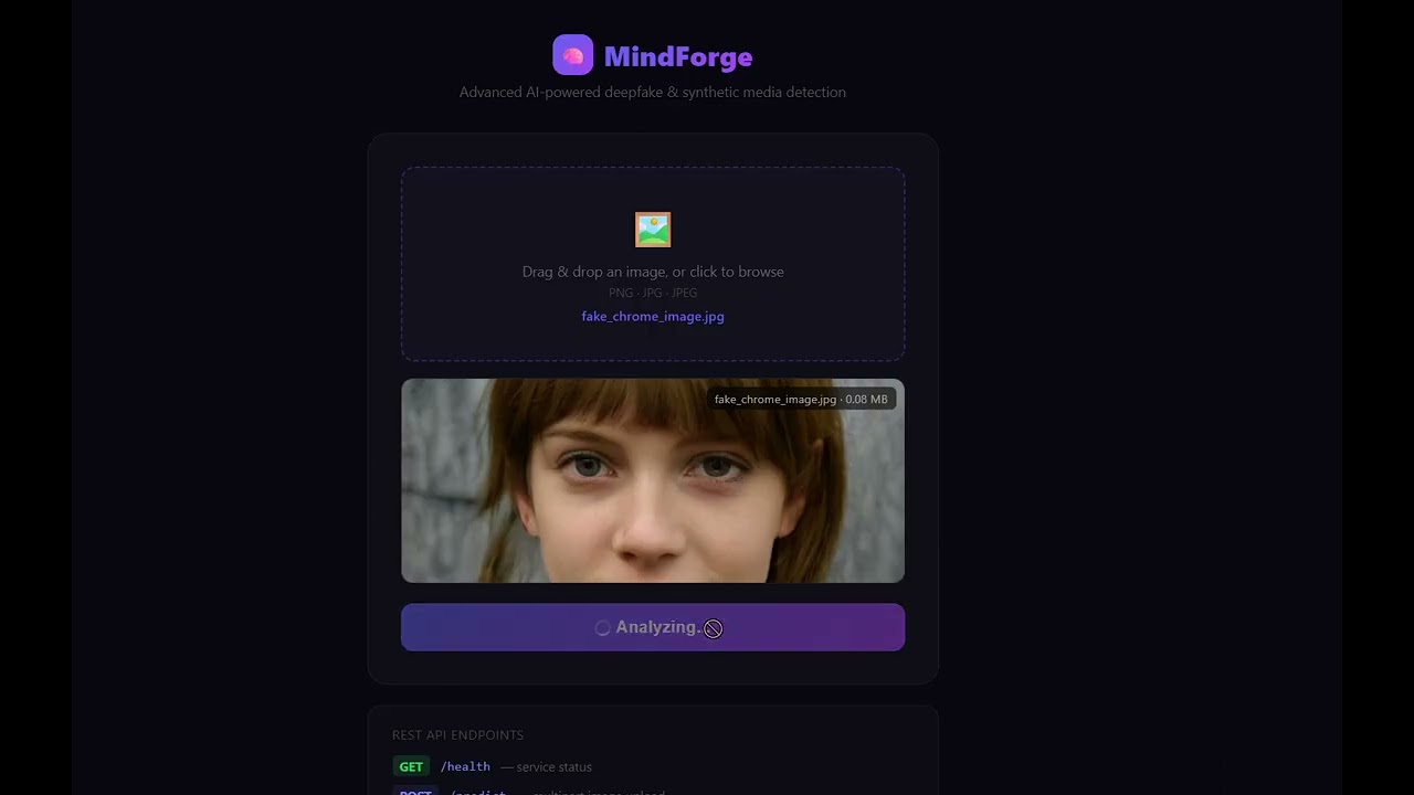 GitHub - MaulshreeJ/MindForge-Deepfake-Detector · GitHub
