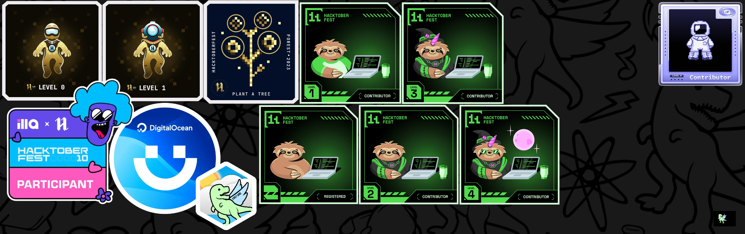 An image of @satyamvyas04's Holopin badges, which is a link to view their full Holopin profile