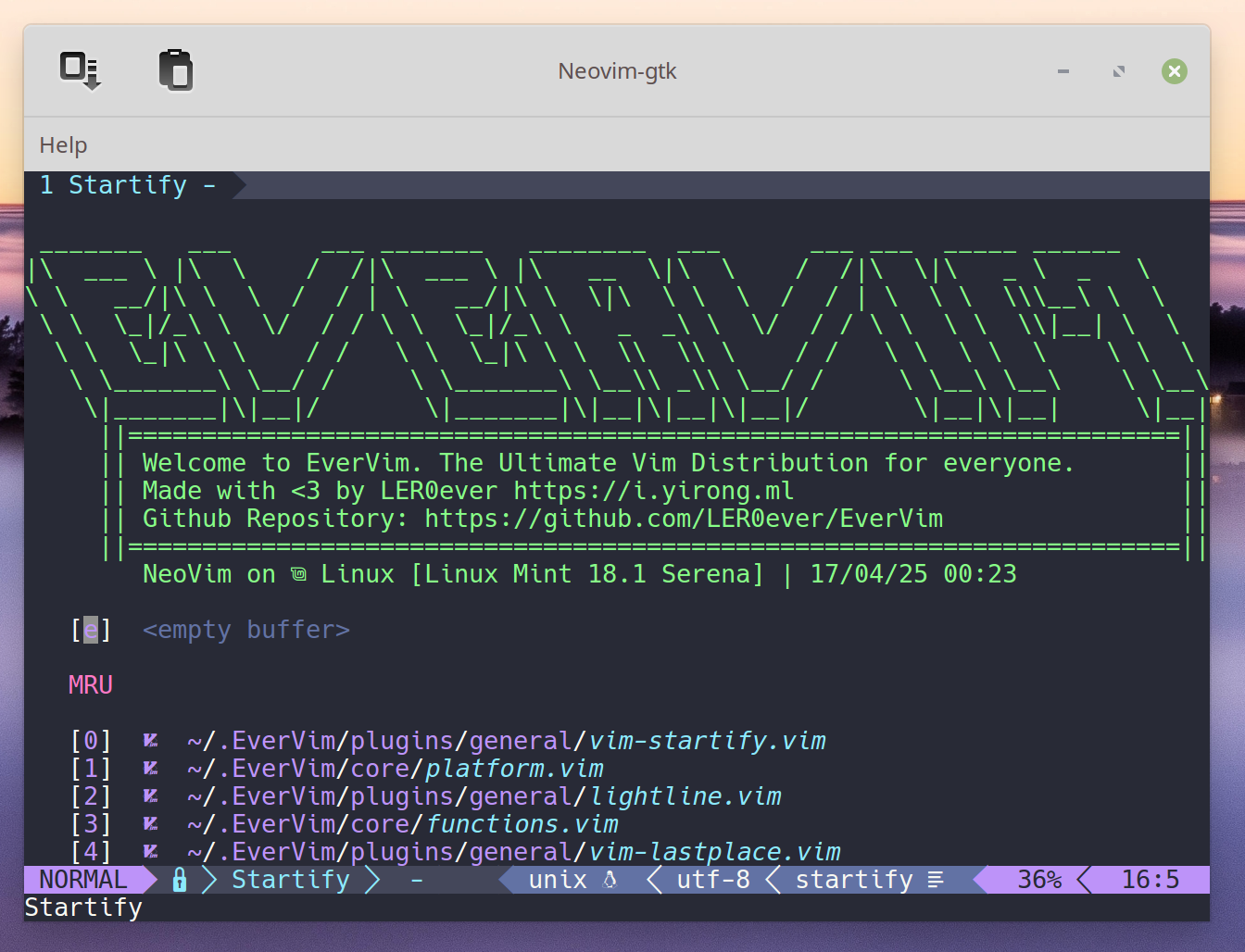 startify-neovim-gtk-mint