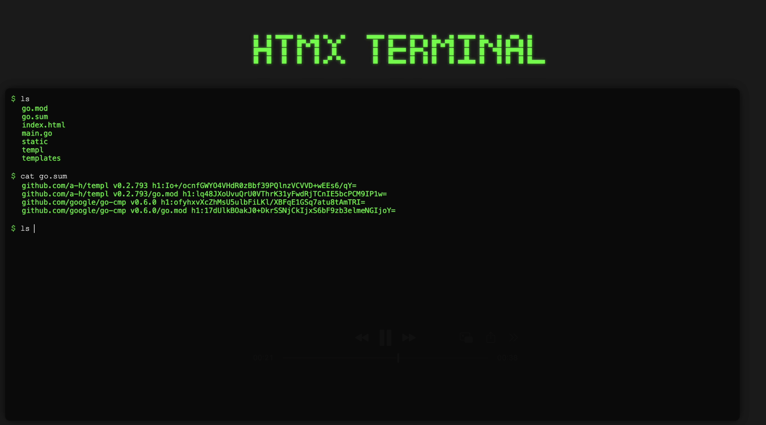 Web-Based Terminal Demo