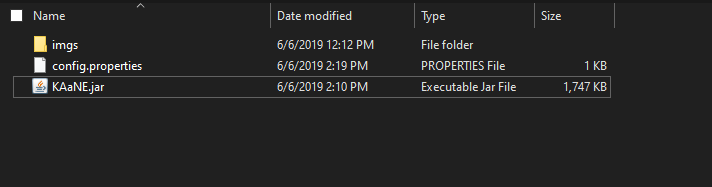 An image showing how a release folder should look like.