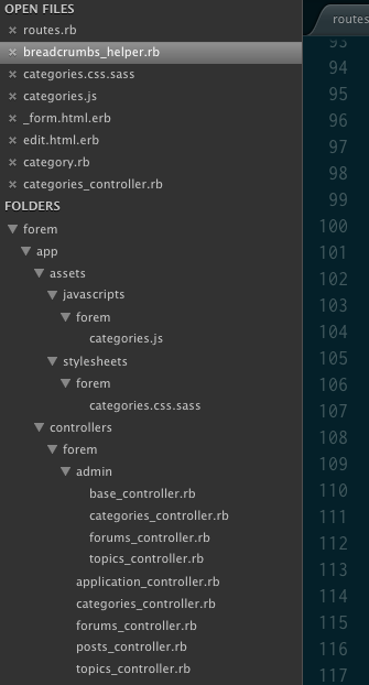 Dark sublime text 2 sidebar