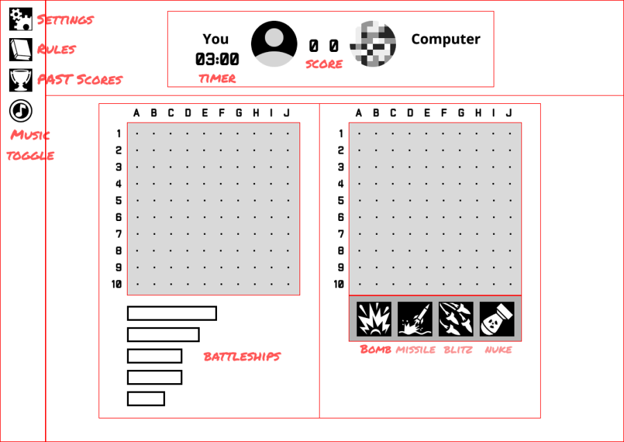 Game screen with annotations