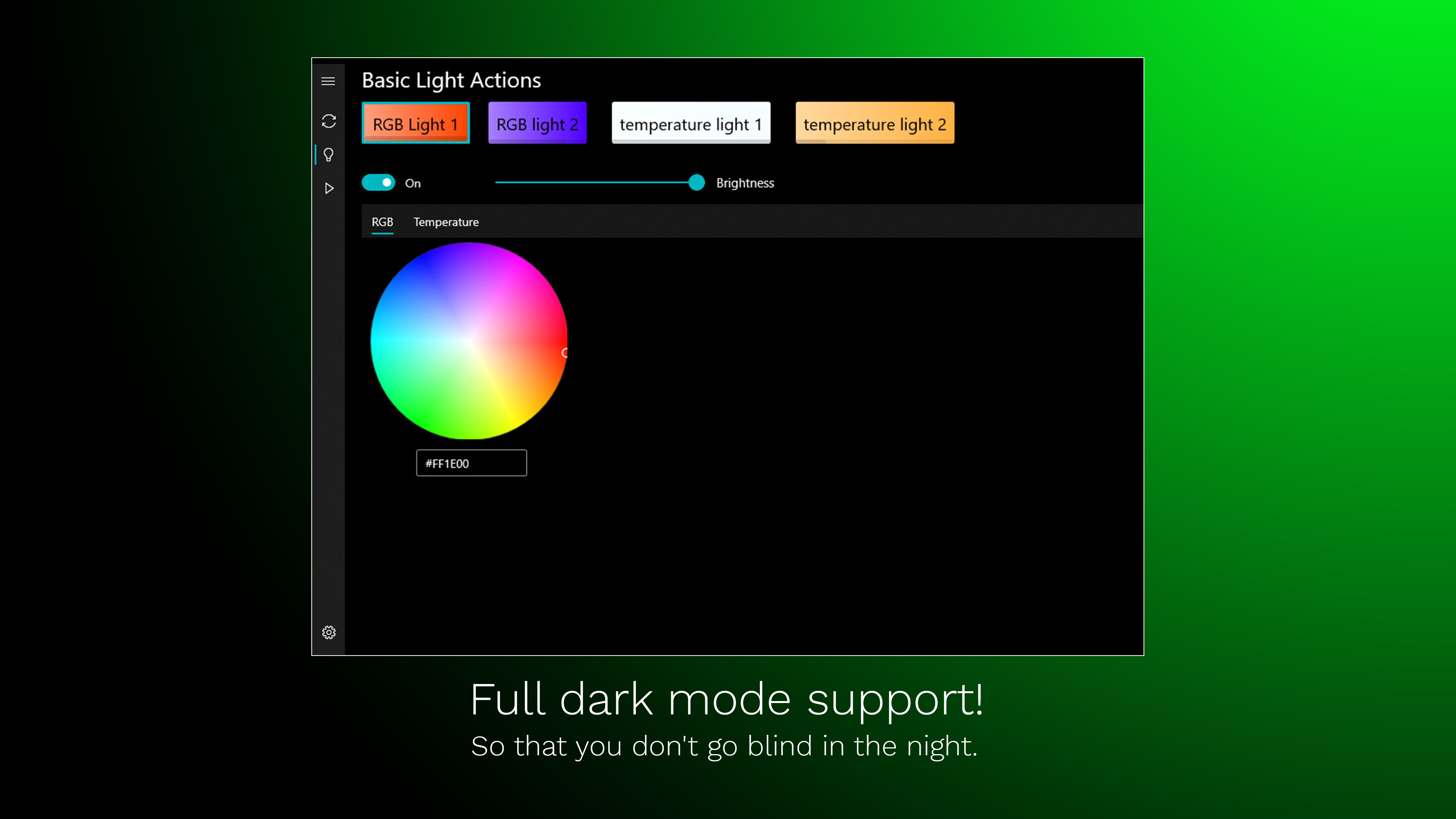 Full dark mode support!