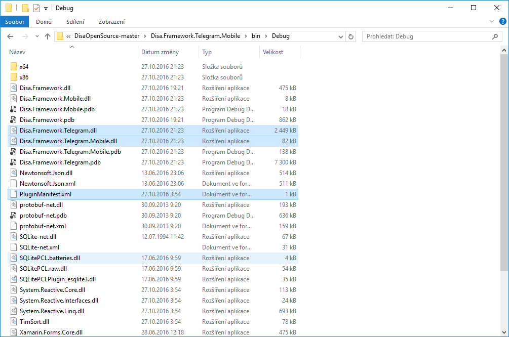 Example assemblies path (Telegram)