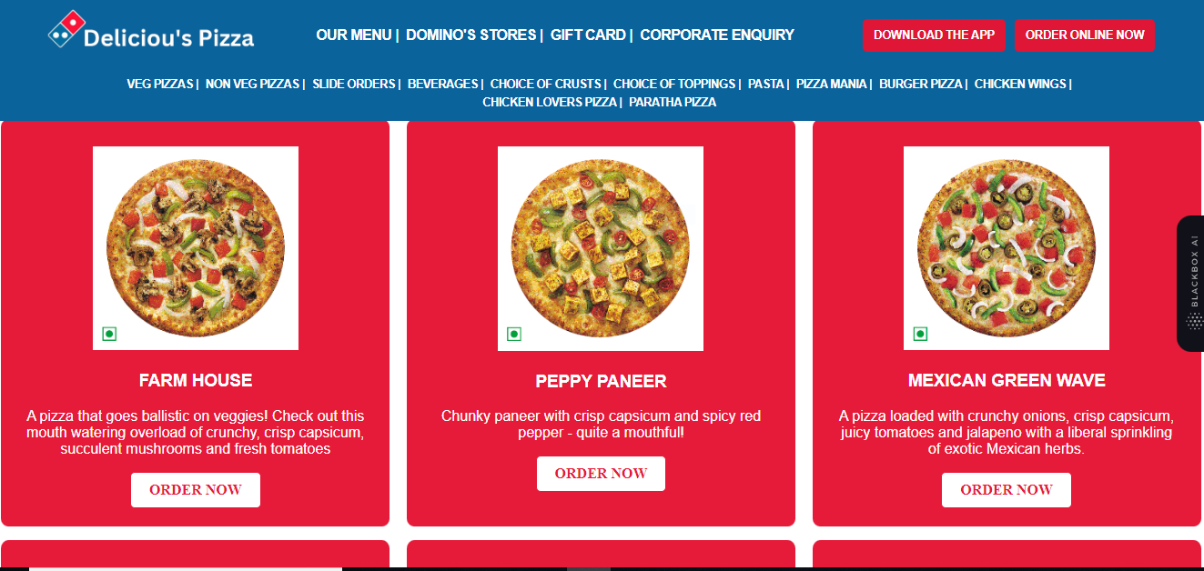 GitHub - niharikapandey94/Dominos-Pizza: It is clone of dominos website ...