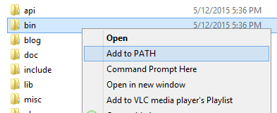 'Add to PATH' Context menu entry