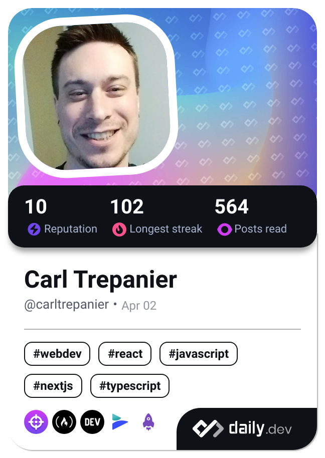 Carl Trepanier's Dev Card