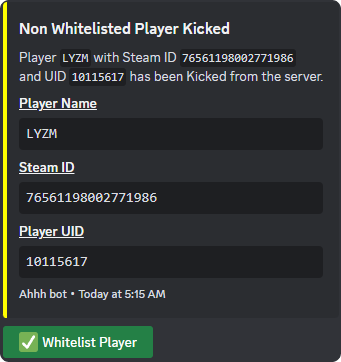 Whitelist UI