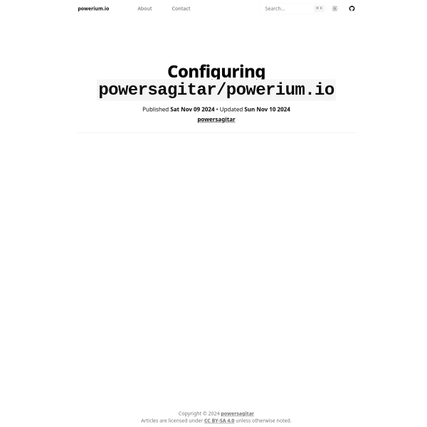 configuration guide of powerium.io