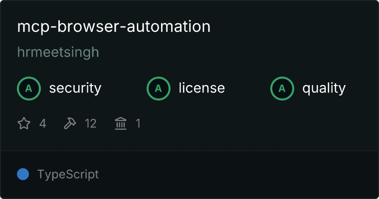 Browser Automation Server MCP server