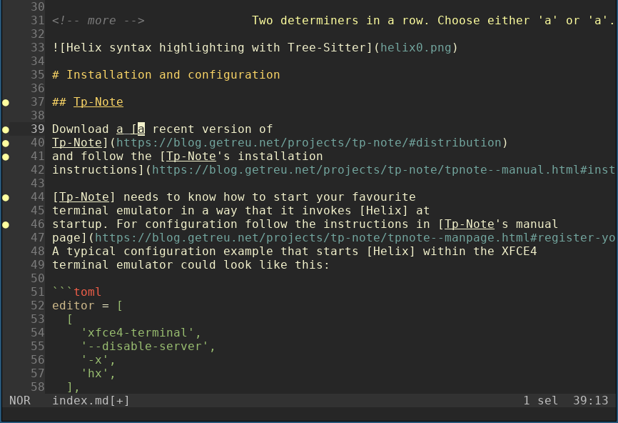 Helix syntax highlighting with Tree-Sitter