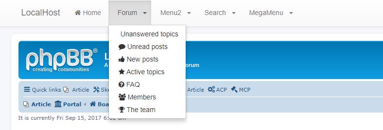 Dropdown Menu