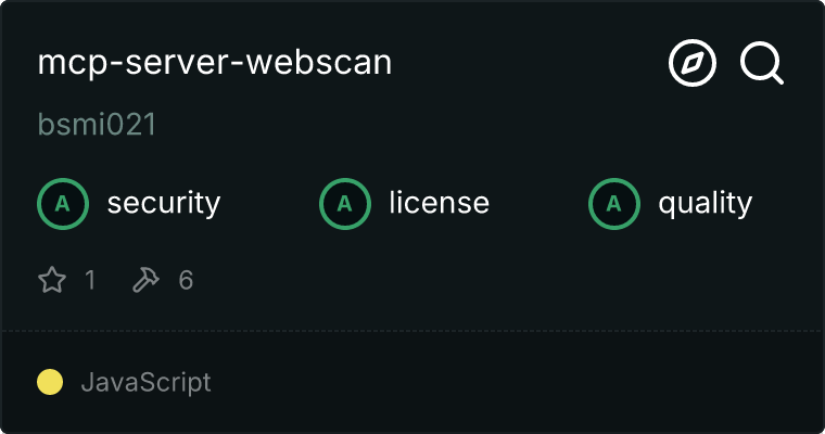 Webscan Server MCP server