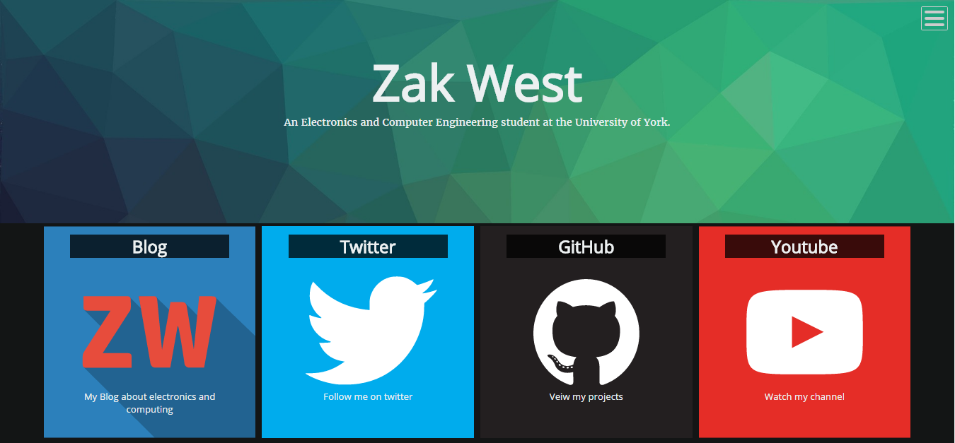 Image of the zakwest.co.uk site