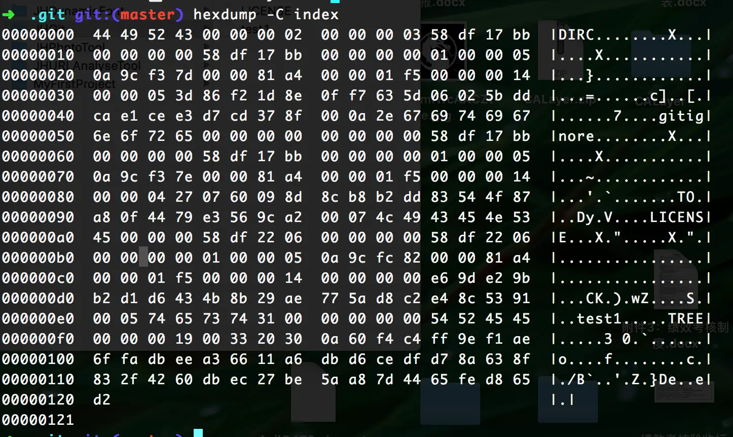 index内部数据