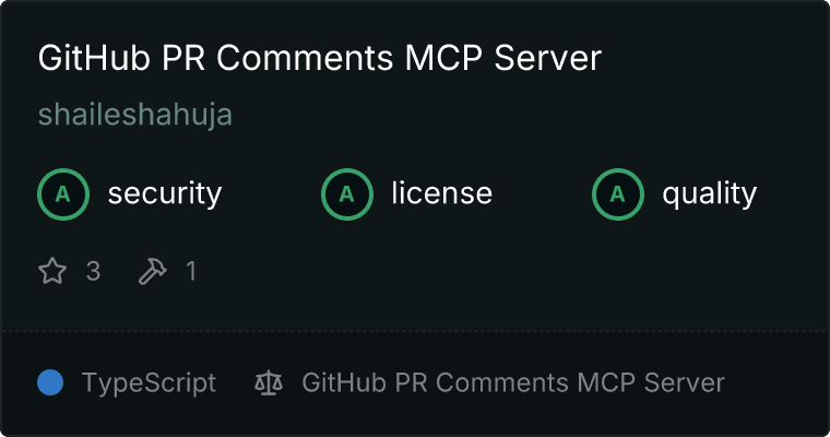 GitHub PR Comments Server MCP server