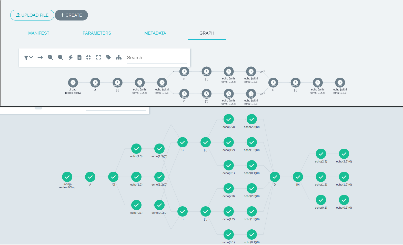 Preview vs Dag+Steps