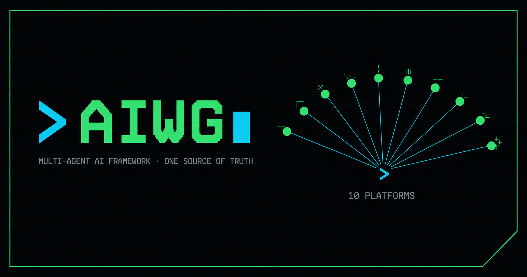 AIWG — multi-agent AI framework · one source of truth · 10 platforms