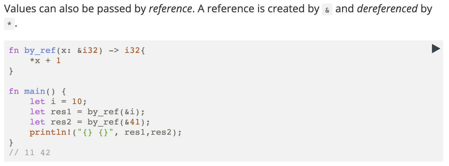 Immutable references