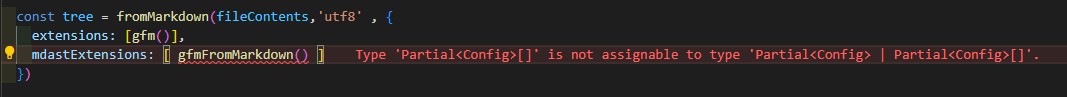 typescript error