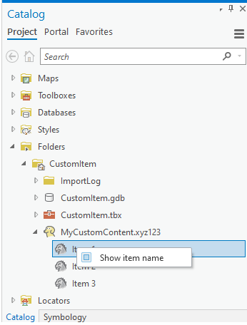 Custom Item Context Menu