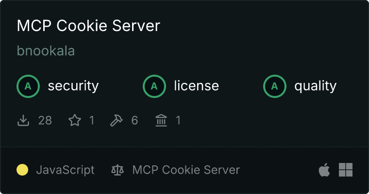Cookie Server MCP server