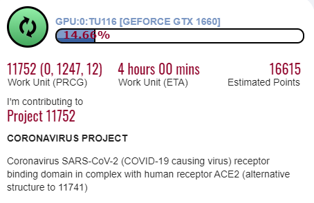 Folding at Home working on the CoronaVirus Project