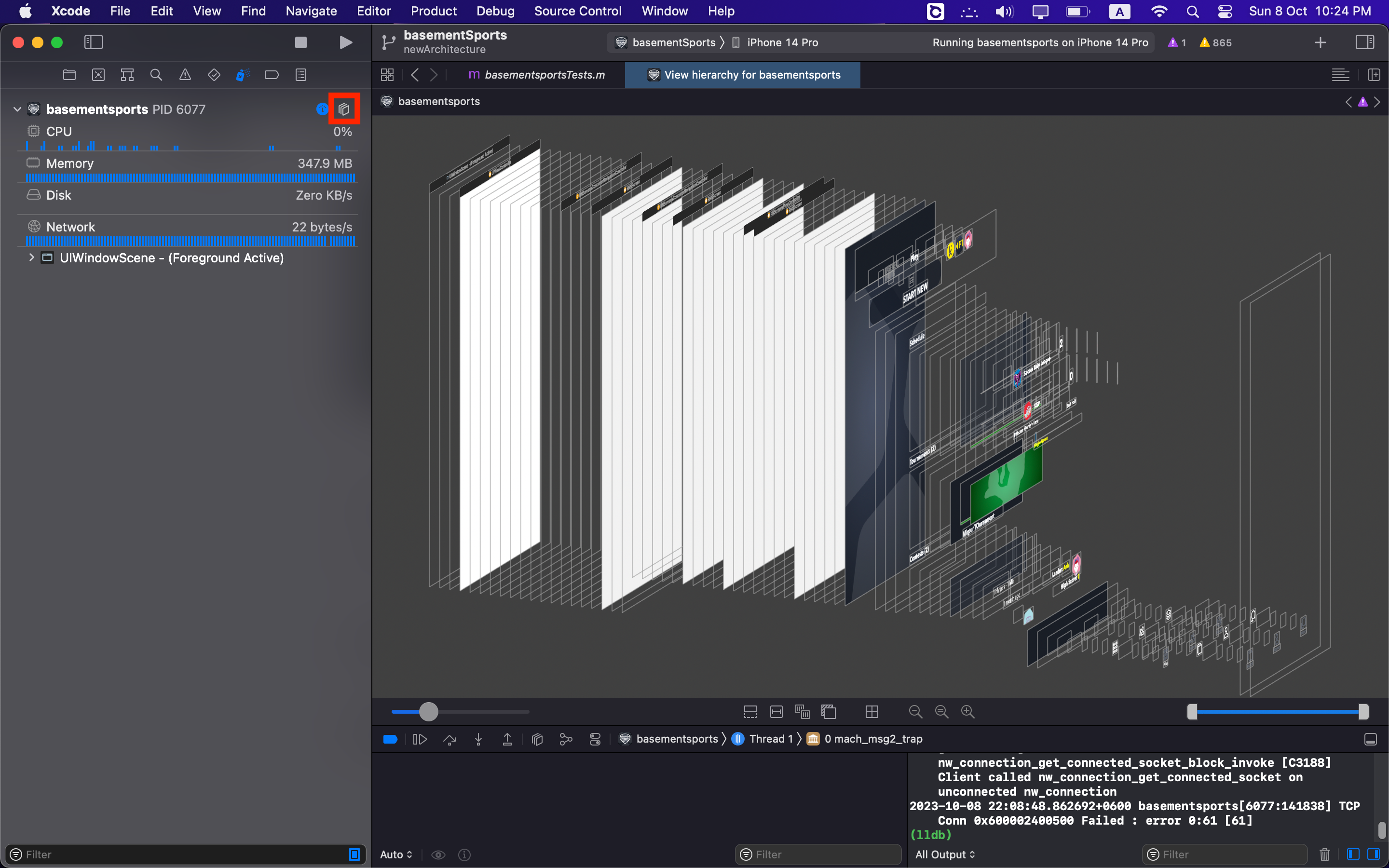 Xcode: View UI Hierarchy