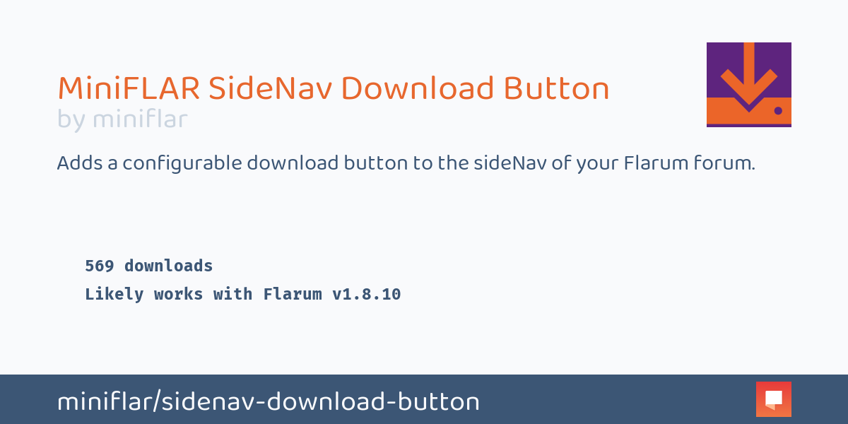 miniFLAR SideNav Download Button