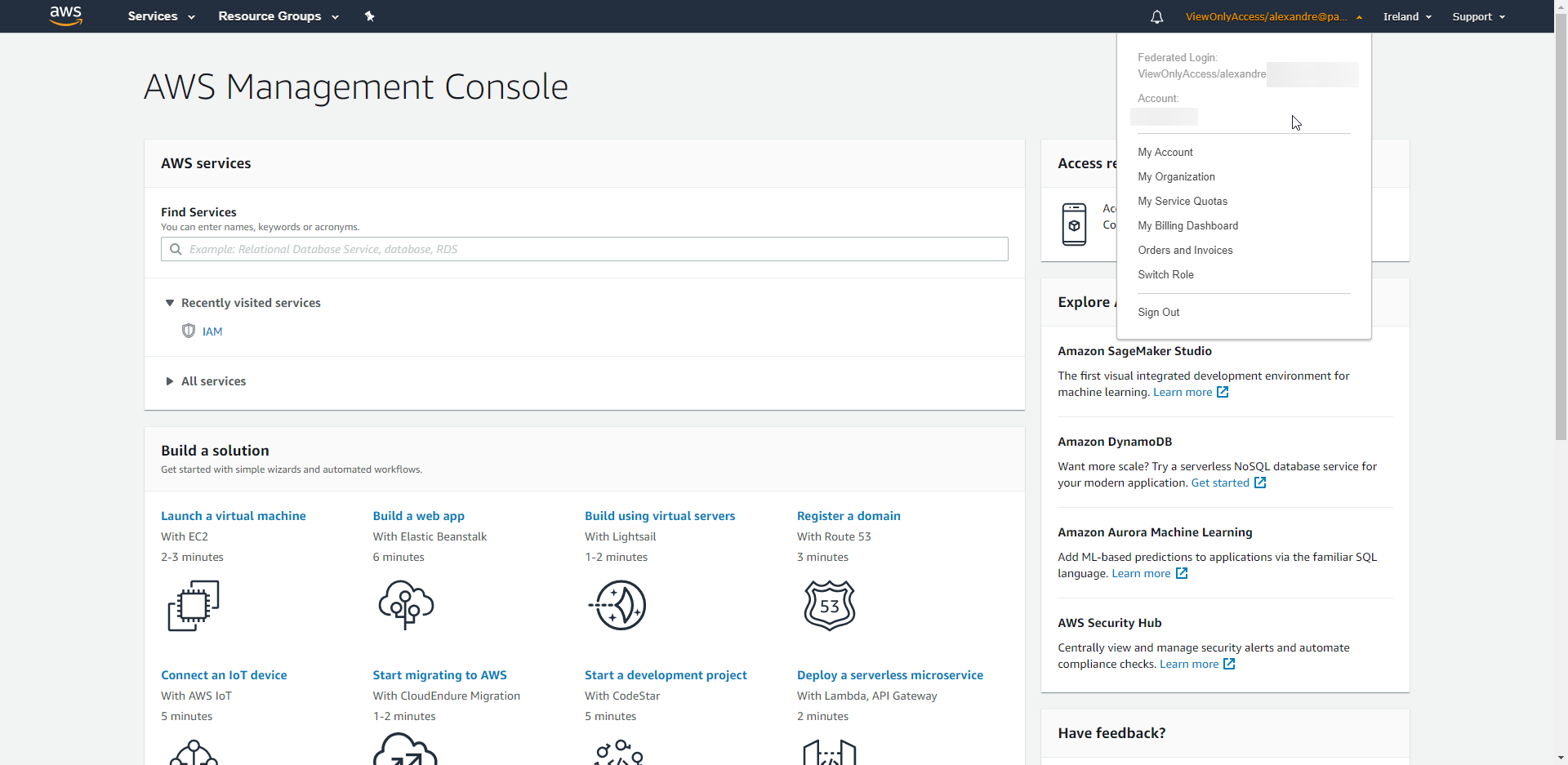 AWS User details