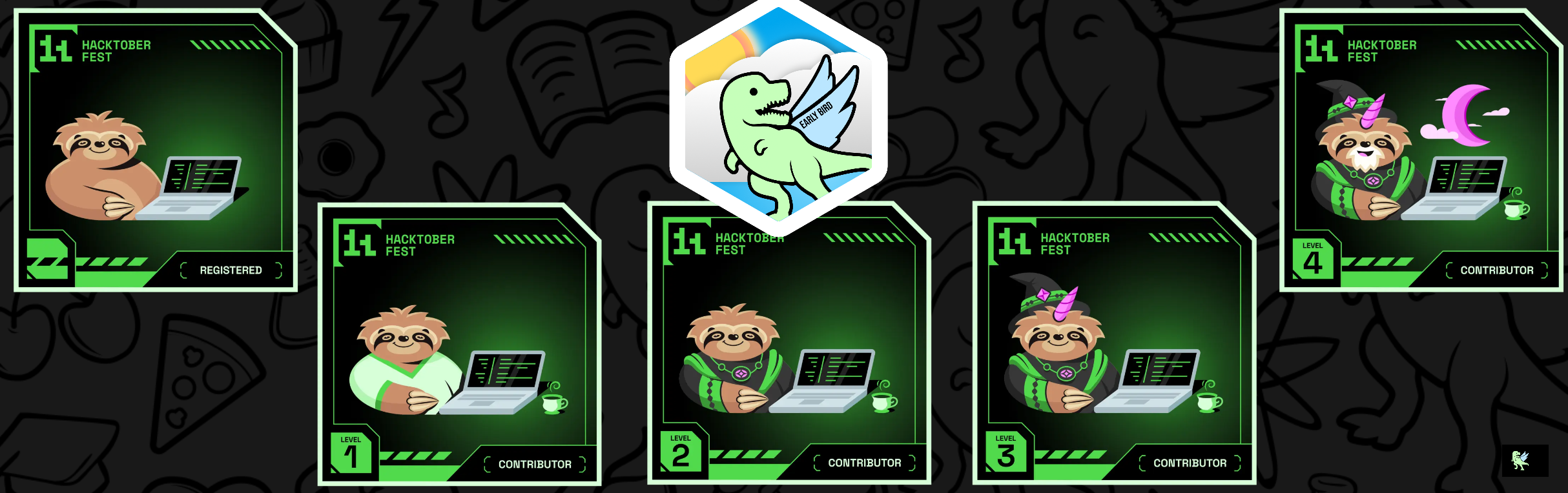 An image of @hamzathul's Holopin badges, which is a link to view their full Holopin profile