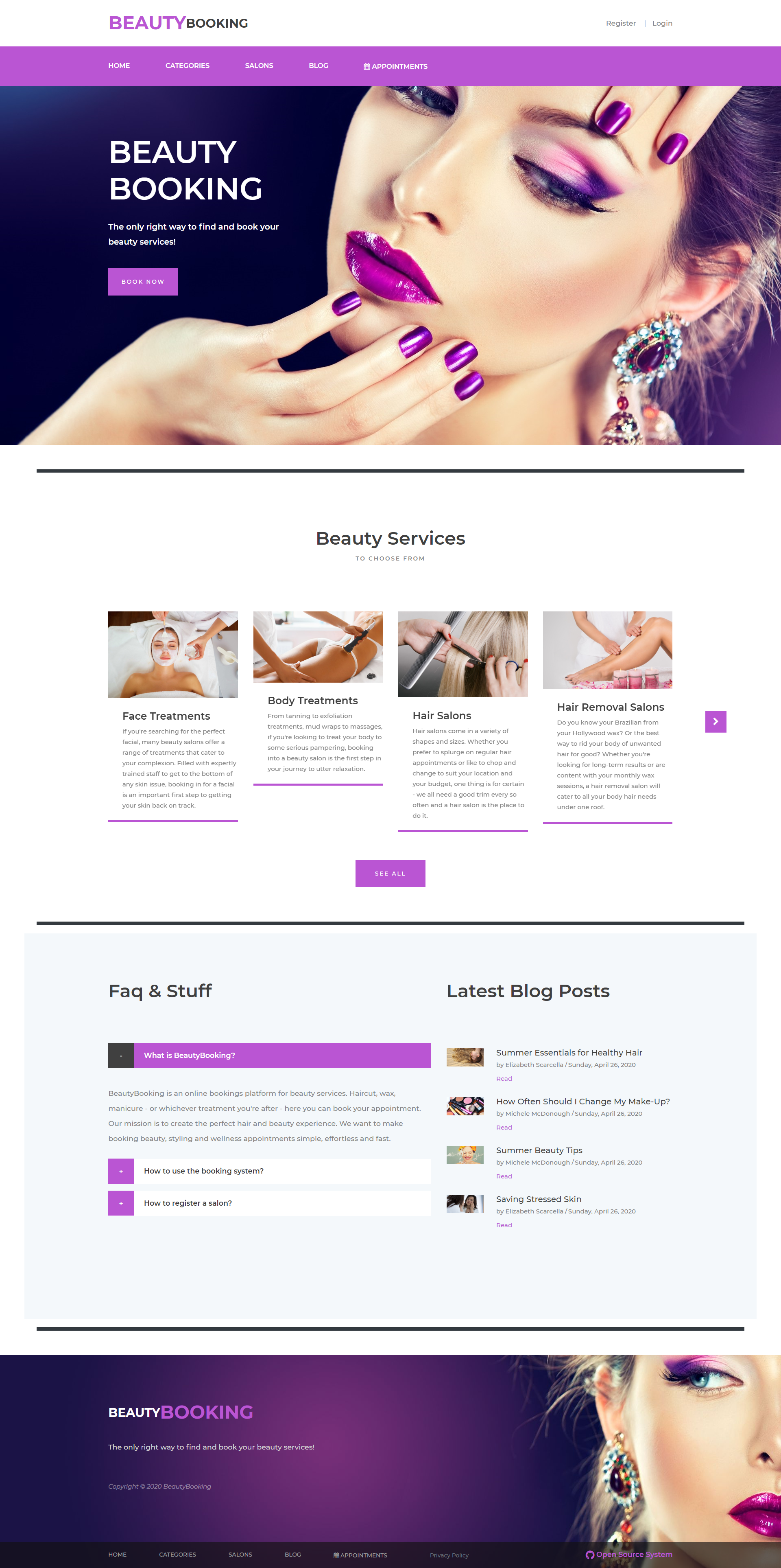 BeautyBooking-HomePage