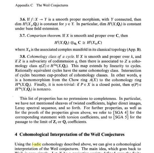 hartshorne on weil conjectures