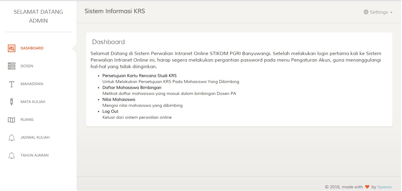 sistem informasi KRS