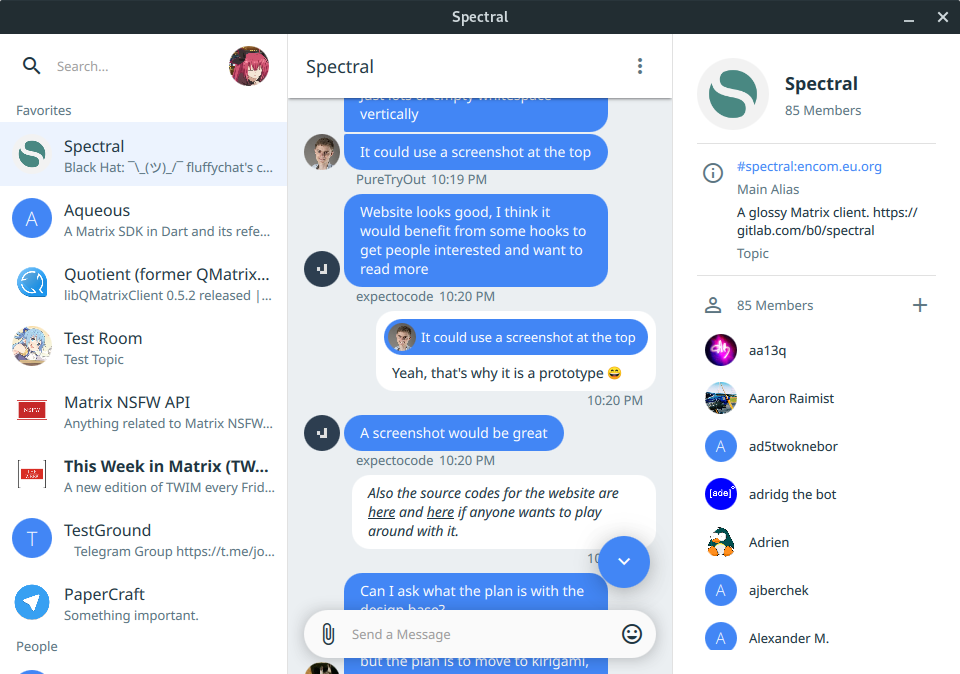 GitHub - dtzWill/spectral: A glossy cross-platform Matrix client ...