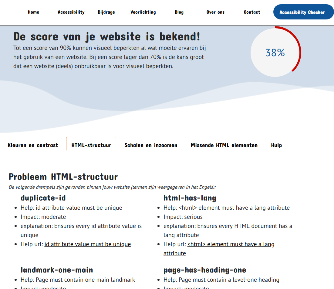 Tool results example 1